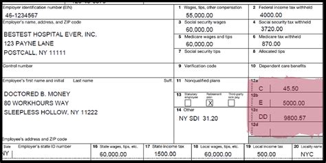 w2 health insurance contributions